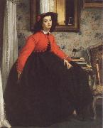 James Tissot, Portrait of Mill L L,Called woman in Red Vest